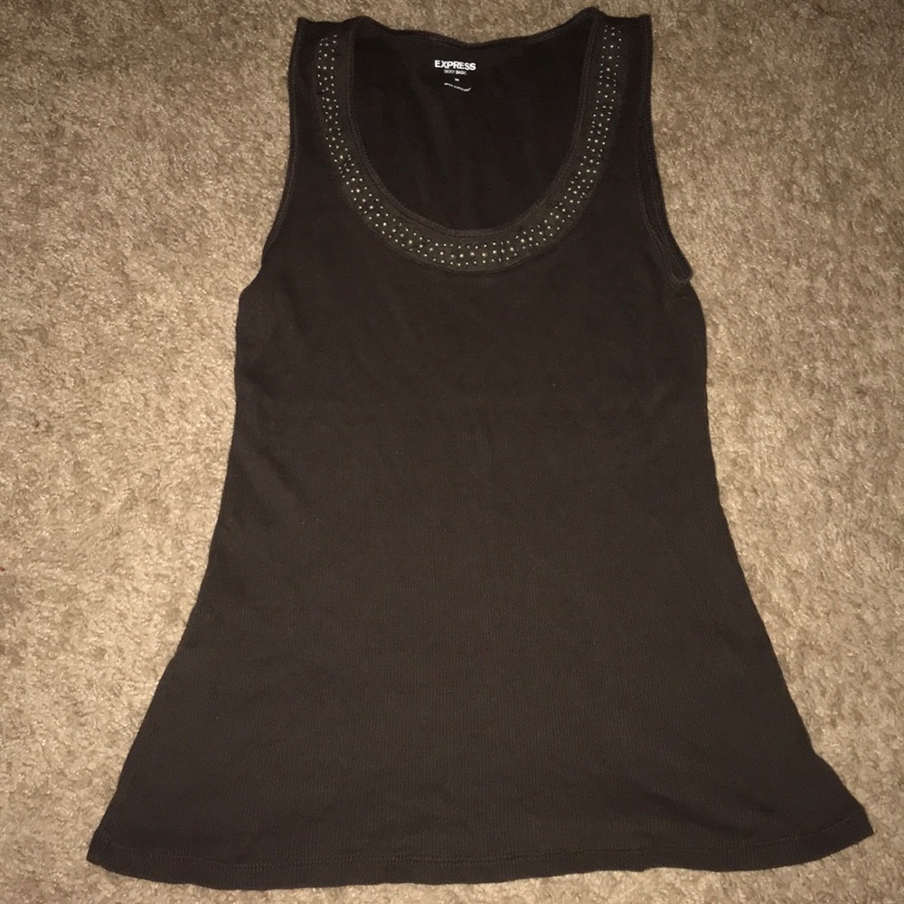 Express brown tank with studded detail